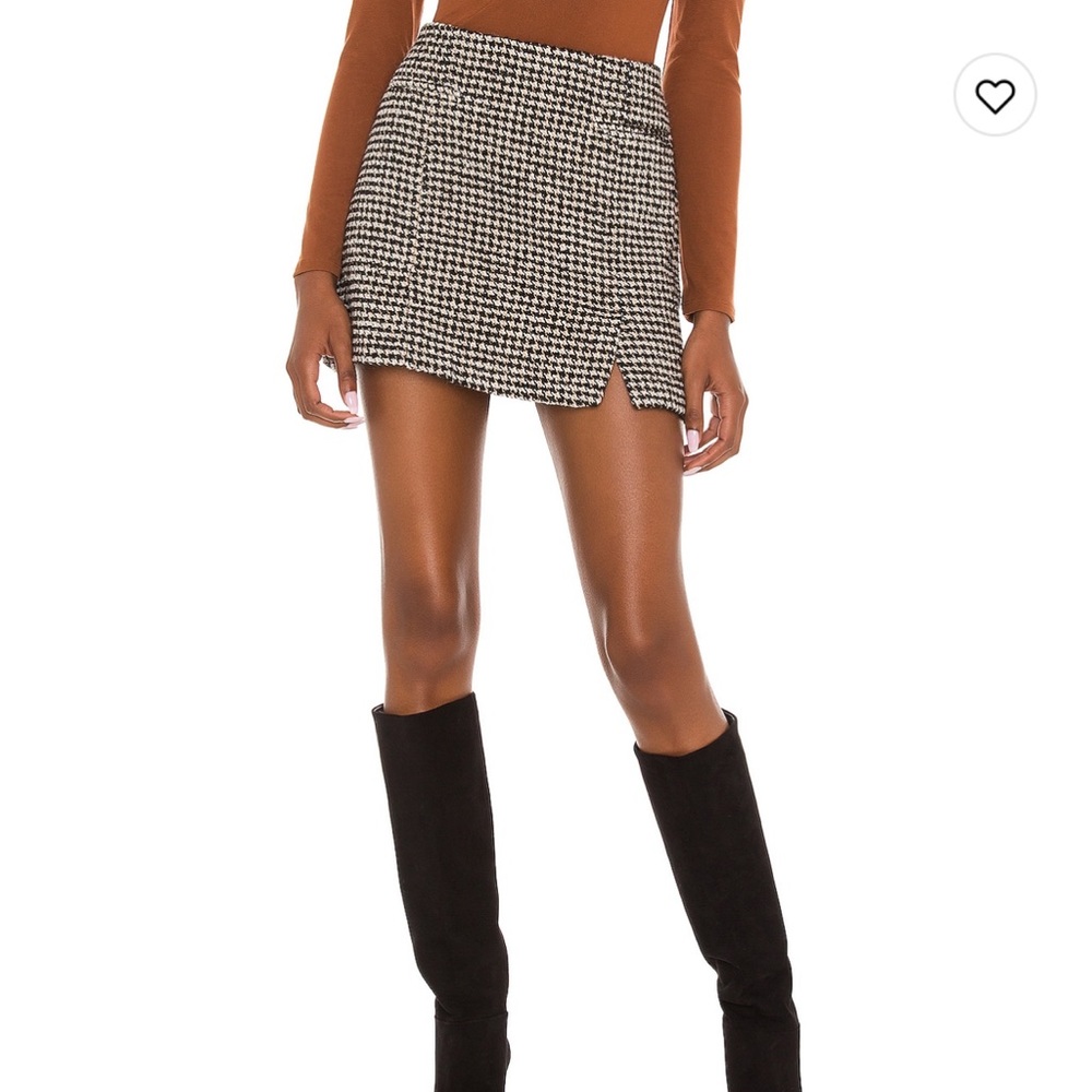 ASTR the Label- Houndstooth skirt